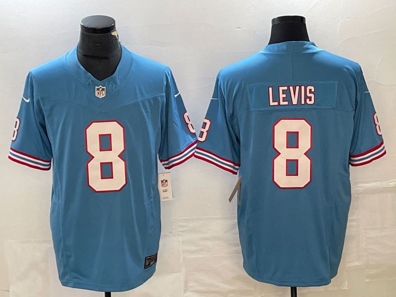 Men Tennessee Titans #8 Levis Light blue Throwback 2023 Nike Vapor F.U.S.E. Limited NFL Jersey->tennessee titans->NFL Jersey